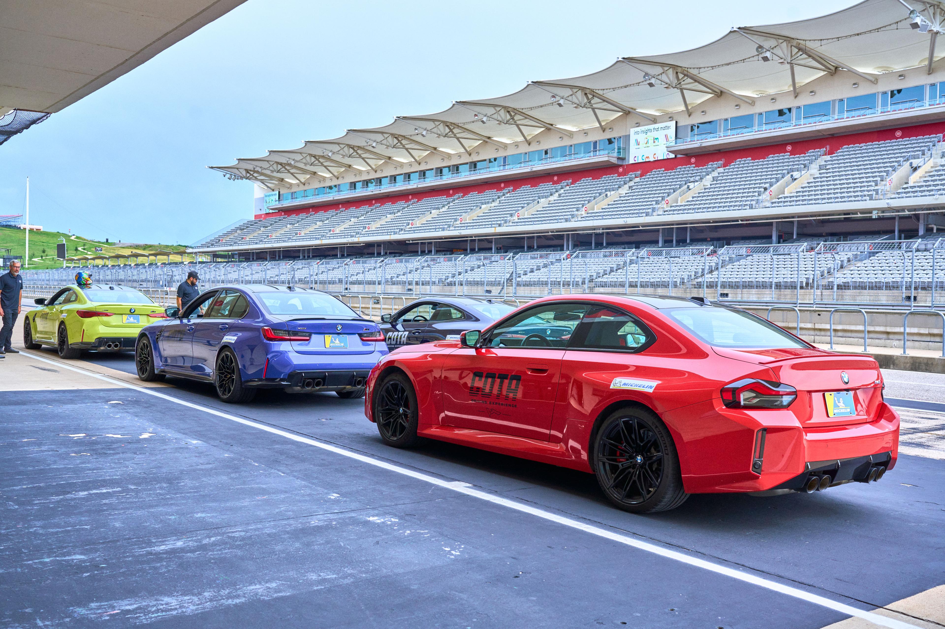 Sports cars lined up on the pit straight at Circuit of the Americas — Brand activation photography, Austin Sports cars lined up on the pit straight at Circuit of the Americas.